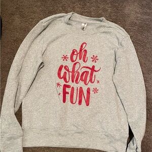 Gray and Red Girls Sweater